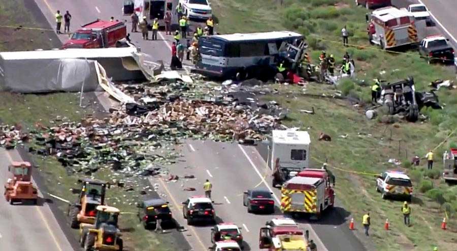 bus crash on highway